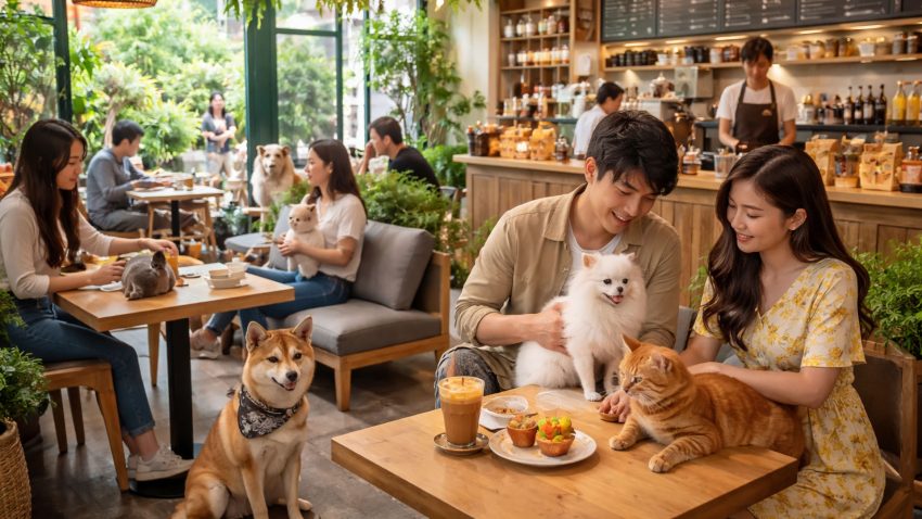 Tempat Usaha Cafe Nongkrong Dengan Hewan Peliharaan