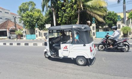 Kendaraan Transportasi Bajaj Dengan Bentuk Yang Unik