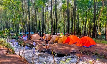 Kegiatan Alam Kemah Dengan Tenda Dan Perlengkapan